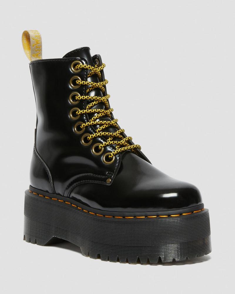 Dr Martens Vegan Jadon Max Platform Laarzen Dames Zwart | NL 51FDN